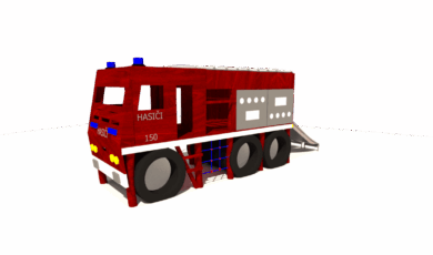 Prolézačka hasiči, vyrobená z materiálu akát a dub. Součástí je skluzavka, šplhací tyč, tunely a lezecí síť.