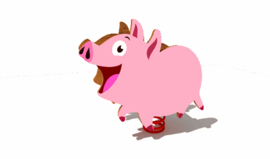 Houpačka na houpací pružině prasátko se stěnou, vyrobená z akátu a dubu.