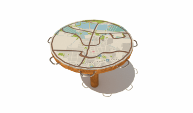 Herní prvek od firmy Hřiště hrou z Turnova, hand made. Dřevěný prvek naučný, kruhový kyvný stůl mapa, vyrobený z akátového a dubového dřeva. Dřevěný prvek naučný, kruhový kyvný stůl mapa, vyrobený z akátového a dubového dřeva.