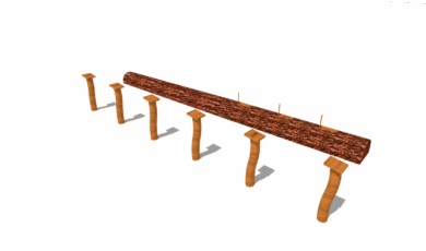 Herní prvek od firmy Hřiště hrou z Turnova, hand made. Dřevěný naučný prvek jak daleko doskočí lesní zvířátka s cedulkami, vyrobené z akátového a dubového dřeva. Dřevěný naučný prvek jak daleko doskočí lesní zvířátka s cedulkami, vyrobené z akátového a dubového dřeva.